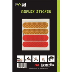 FASI reflektierende selbstklebende Folie 3M Scotchlite gelb/rot