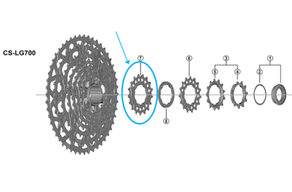 Shimano Zahnkranz CS-LG700 17 Zähne