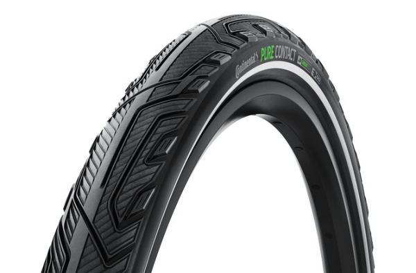 Continental Pneu Pure Contact 28x2.00 Falt mit Reflexstreifen schwarz