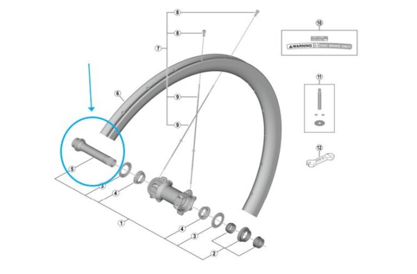 Shimano Achse WH-R9170 Vorne