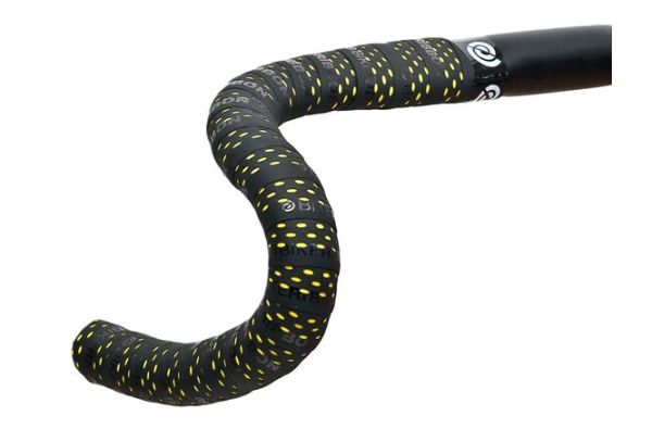 Bike Ribbon Lenkerband Drops schwarz mit gelben Tropfen