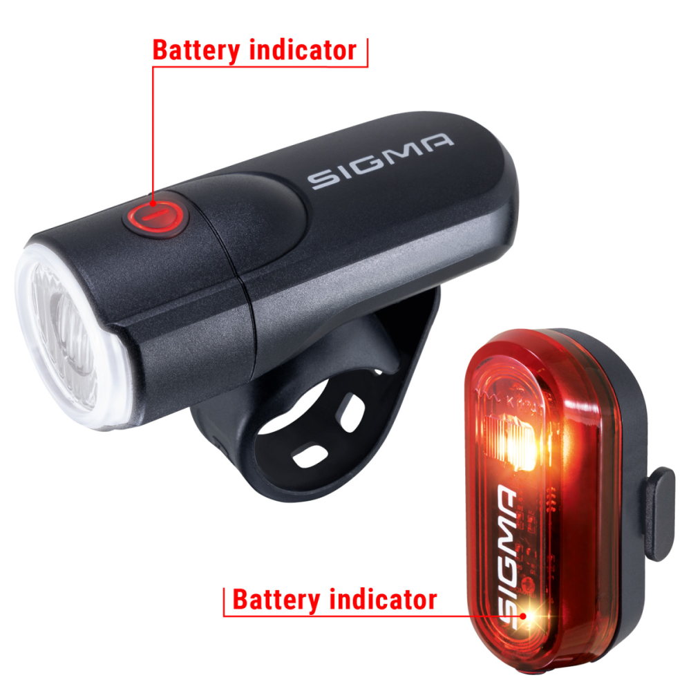 SIGMA SPORT Sigma Lichtset Aura 30 FL & Curve schwarz