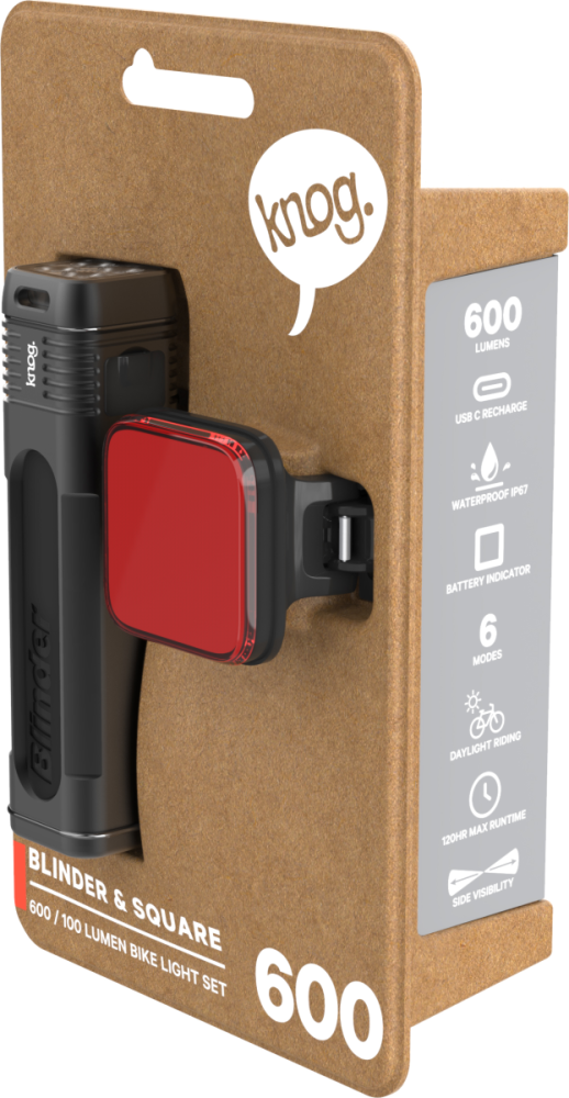 Knog Lichtset Blinder 600 & Blinder Square schwarz
