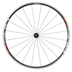 Shimano Road Vorderrad WH-R501-A 28" QR Pneu schwarz Bladed spoke offen