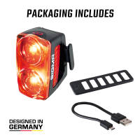 SIGMA SPORT Sigma Rücklicht Buster RL 150 USB LED mit Bremslichtfunktion schwarz