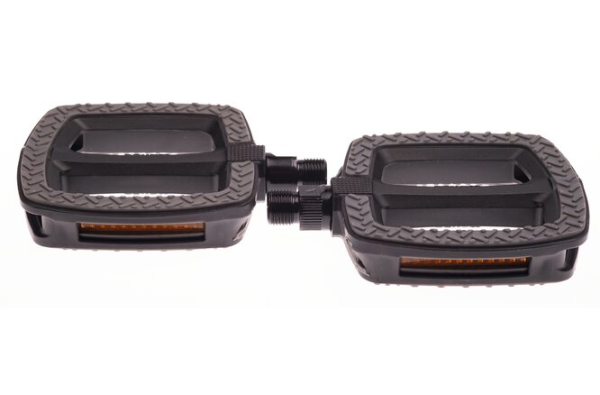 BIKE ATTITUDE Pedale C316DU 9/16" Kunststoff mit Reflektoren schwarz-grau