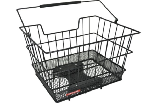 Pletscher Korb Flash Gepäckträger grob mit 3-Punkte Adapter schwarz