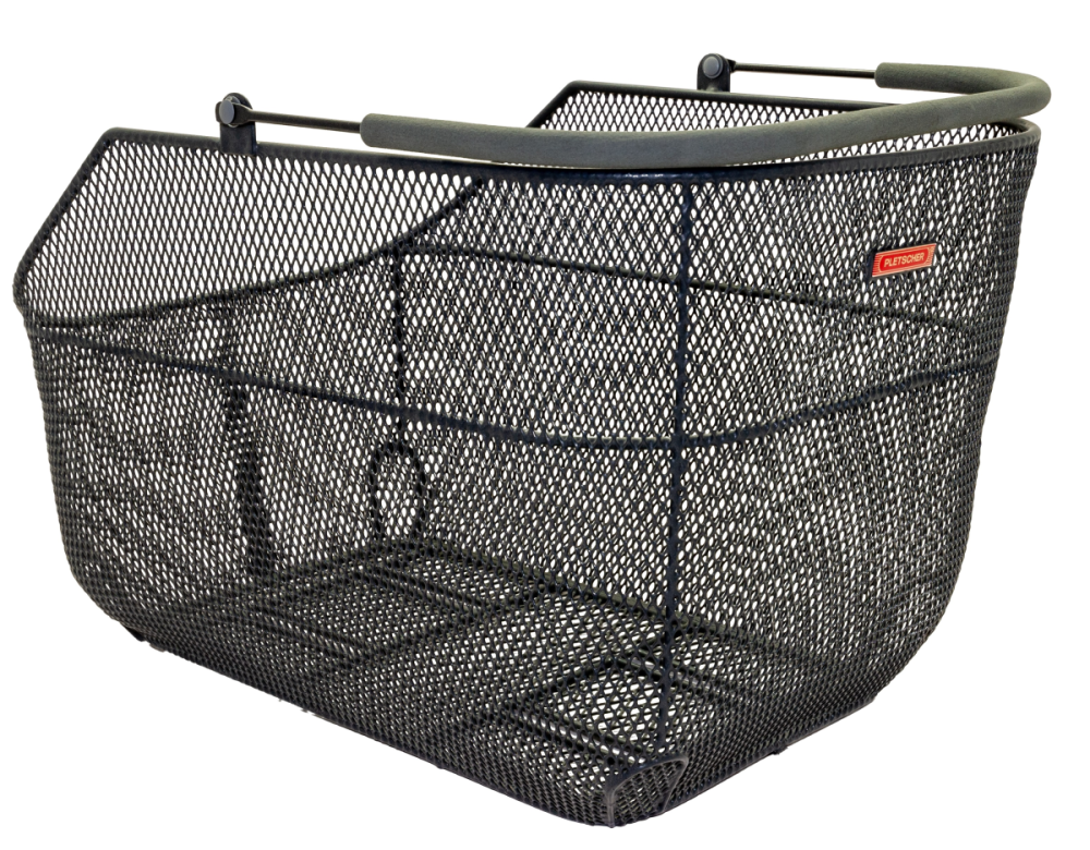 Pletscher Korb Deluxe XXL Gepäckträger fein mit 3-Punkte Adapter schwarz