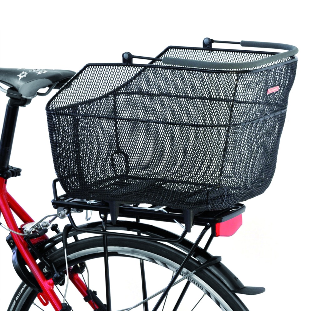 Pletscher Korb Deluxe XXL Gepäckträger fein mit 3-Punkte Adapter schwarz