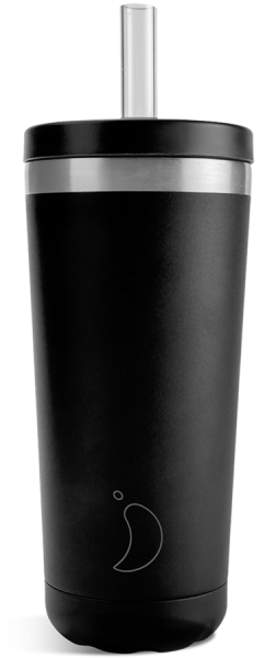 Chilly’s Chilly's Original Straw Coffee Cup 500ml Monochrome Black